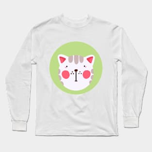 cute silly drawn kitty cat design 8 Long Sleeve T-Shirt